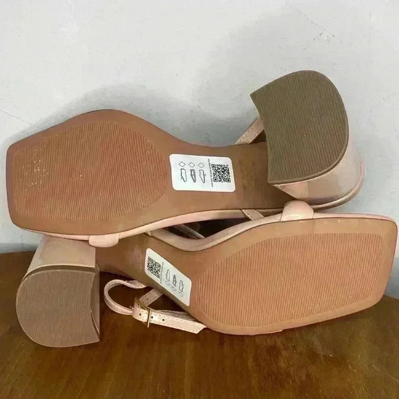 ASOS DESIGN Hilton Barely There Block Heeled Sandal Beige Heel 3" Strappy Size 9 - Picture 8 of 12